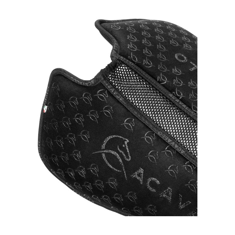 Acavallo Flat Pad in memory foam dressage shape with shaped withers and 3D spacer spine in louvre and silicone grip