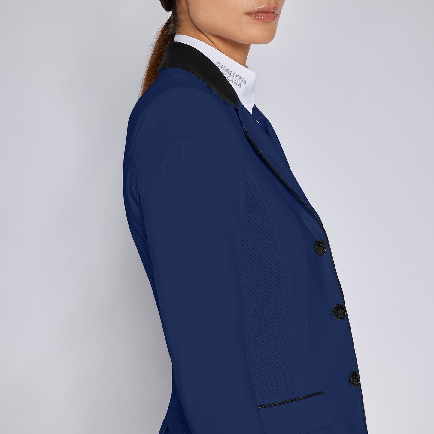 Cavalleria Toscana Women's perforated Competition Jacket Royal Blue