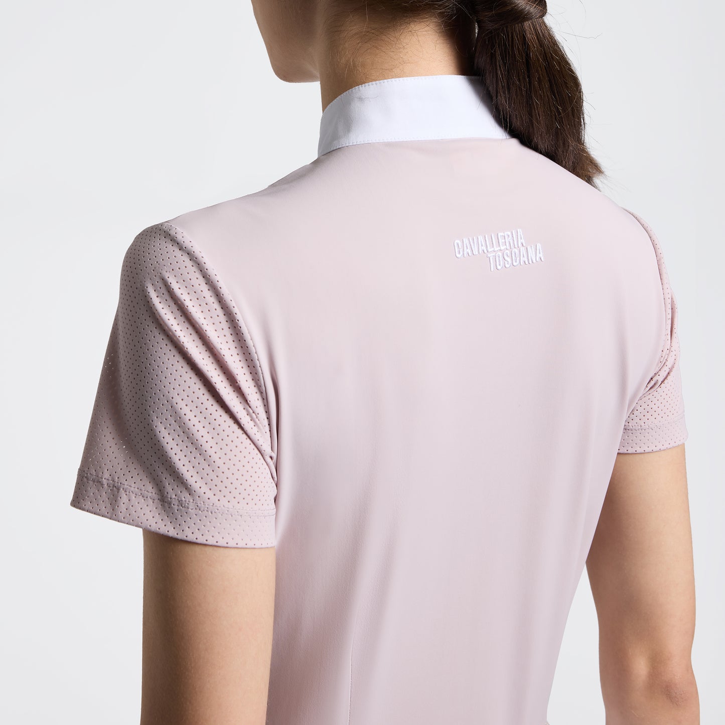 Cavalleria Toscana Women's Short Sleeve Perforated Riding Shirt
