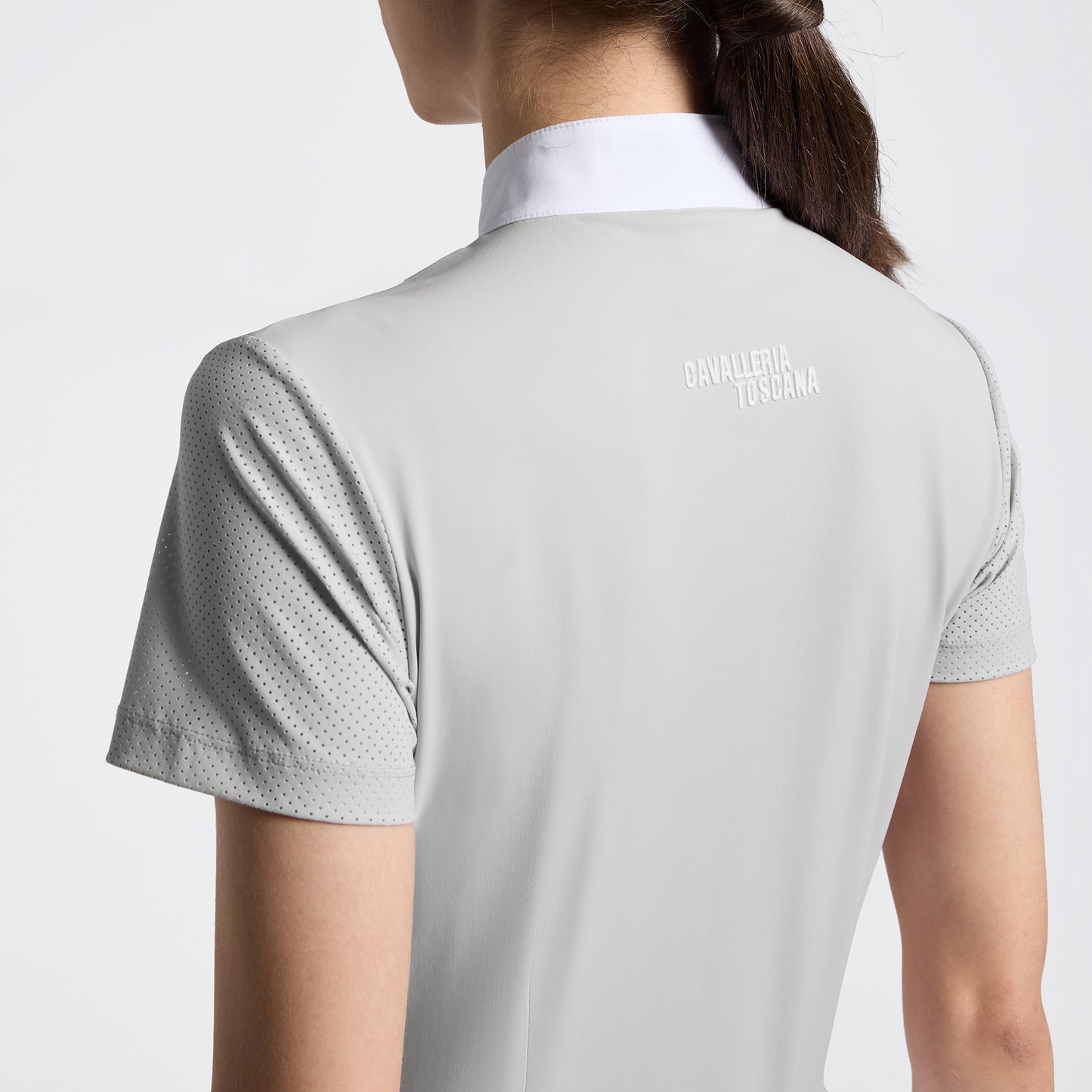 Cavalleria Toscana Women's Short Sleeve Perforated Riding Shirt
