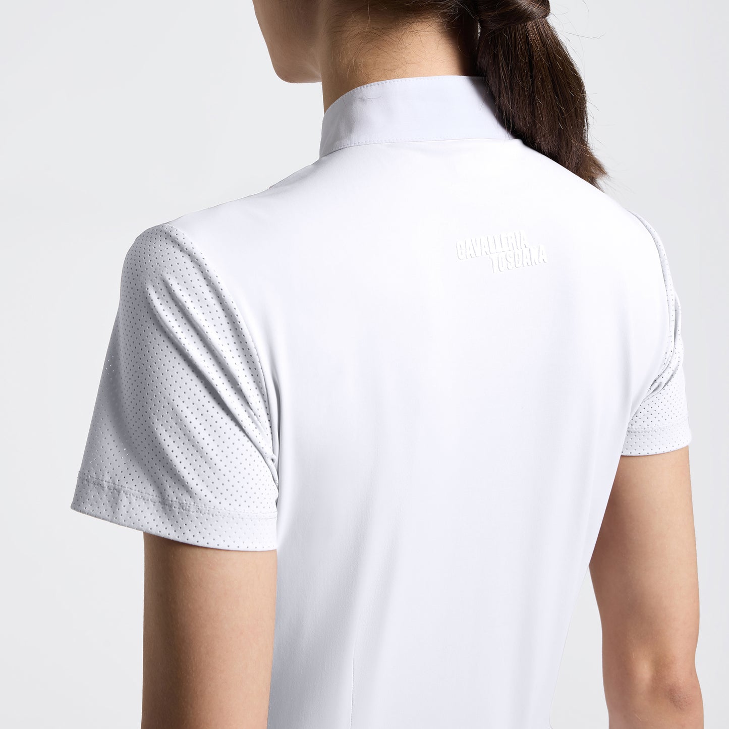 Cavalleria Toscana Women's Short Sleeve Perforated Riding Shirt