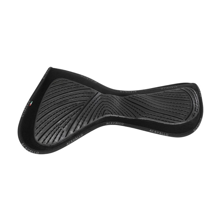 Acavallo Flat Pad in memory foam jumping close contact shape with classic withers and classic spine with suede and non-slip gel grip