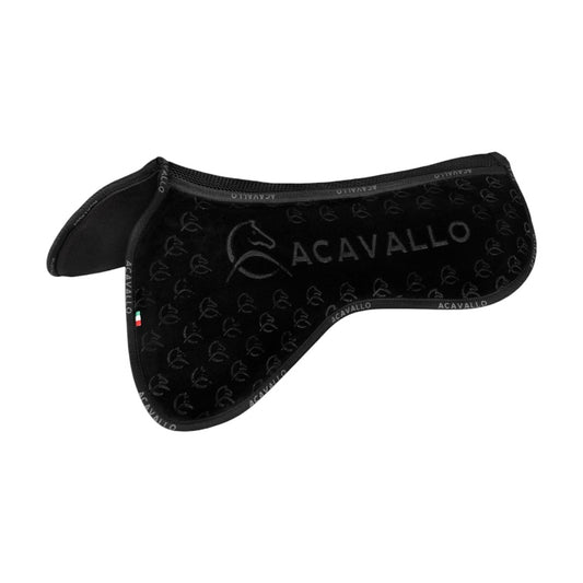 Acavallo Flat Pad in memory foam jumping close contact shape with shaped withers and 3D spacer spine in louvre, equipped with non-slip silicone grip