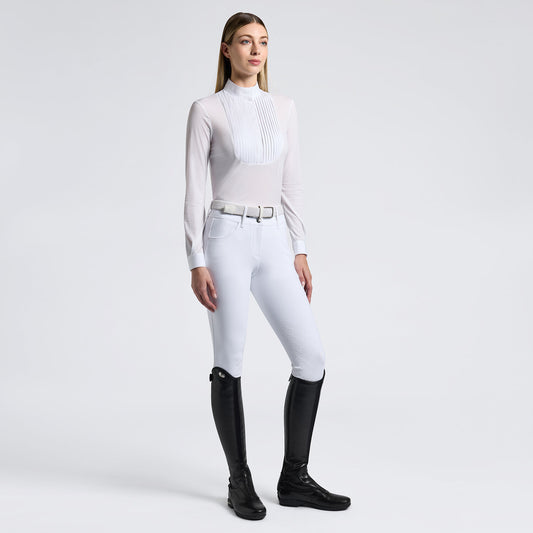 Cavalleria Toscana Women's Competition Shirt in Technical Jersey with Button