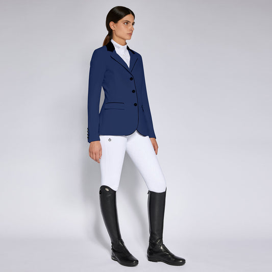 Cavalleria Toscana Women's perforated Competition Jacket Royal Blue
