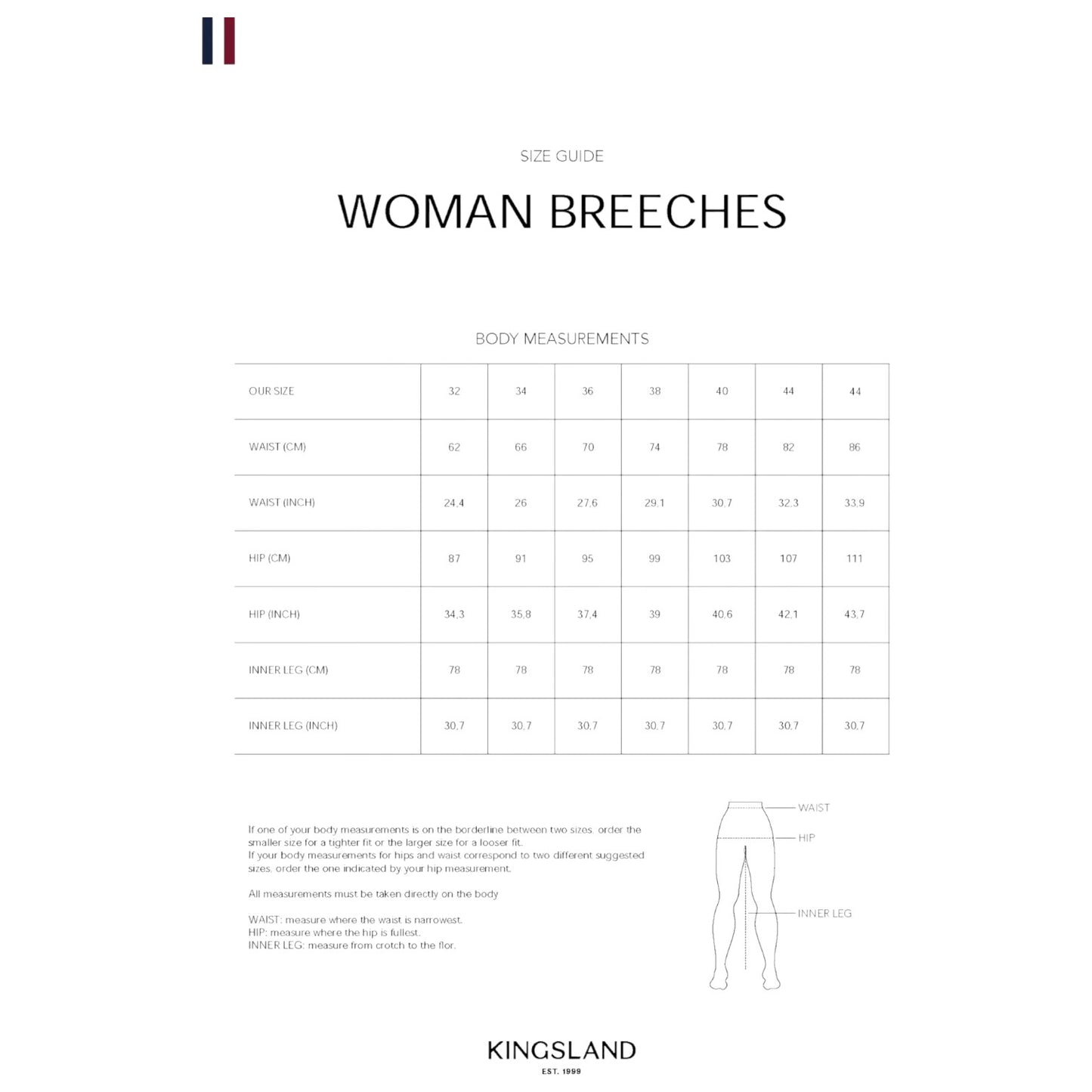 Kingsland SS25 Kayce Ladies H Shape F-Grip Denim Breeches