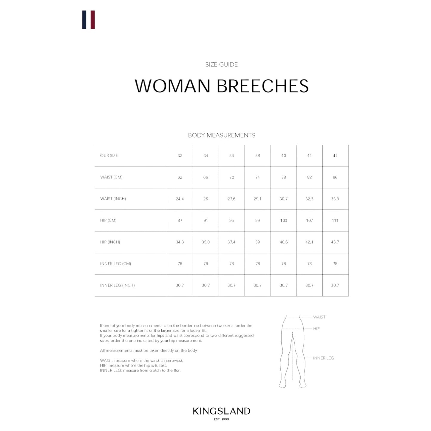 Kingsland SS25 Kerry Ladies H Shape F-Grip Seamless Breeches