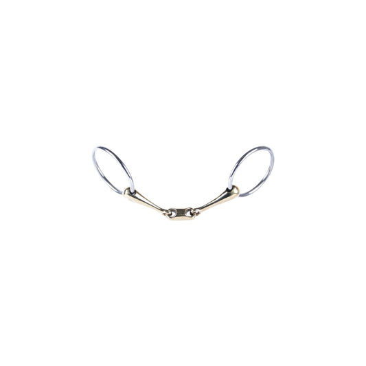 Harry's Horse Loose ring snaffle Double-joint mouthpiece Gold Brass 20mm