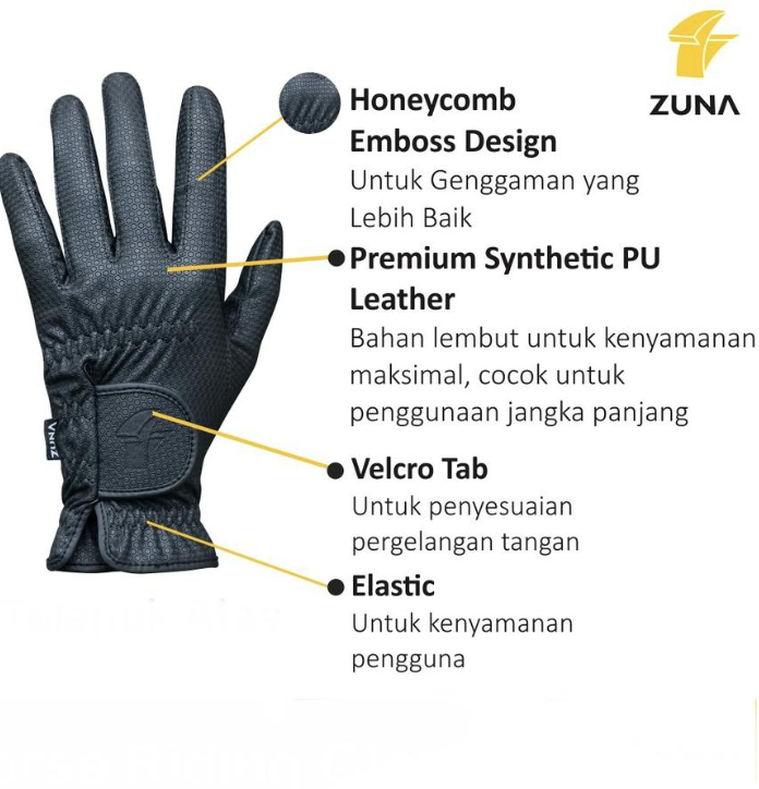 Zuna Canter - Grip Gloves - Black