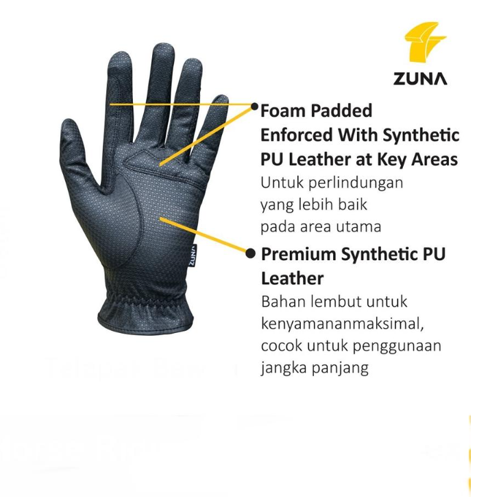 Zuna Canter - Grip Gloves - Black