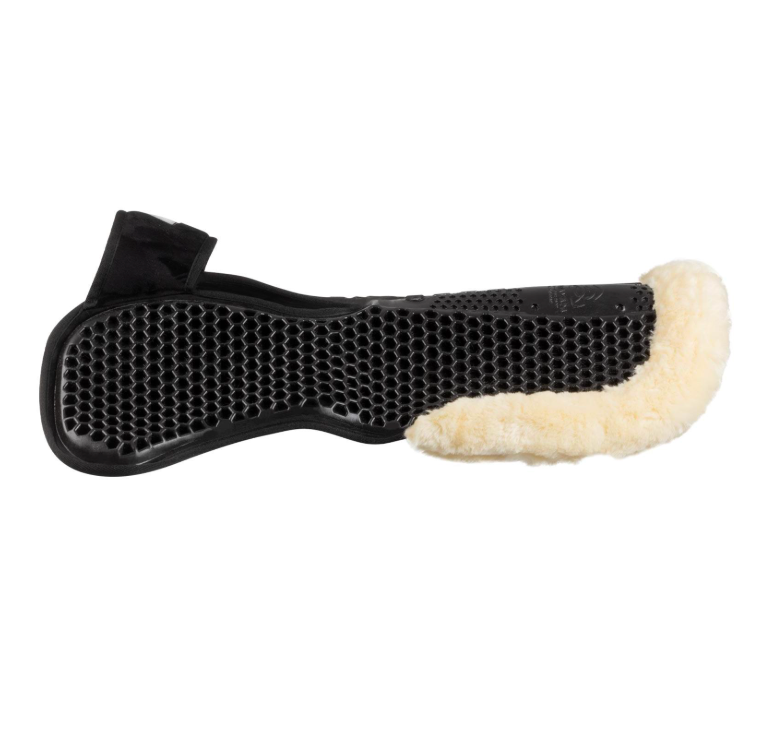 Acavallo Withers free shape pad in memory foam and suede with rear sheepskin and Hexagonal gel