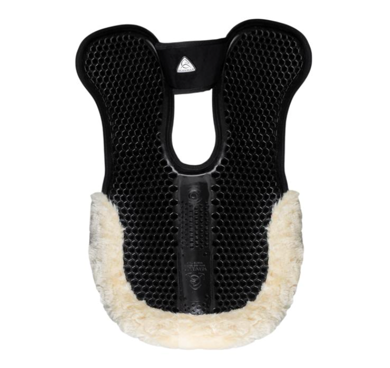 Acavallo Withers free shape pad in memory foam and suede with rear sheepskin and Hexagonal gel