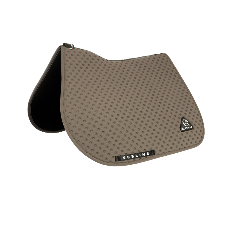 Acavallo Point jumping saddle pad Terra. In thermoformed technical fabric and bamboo fibres