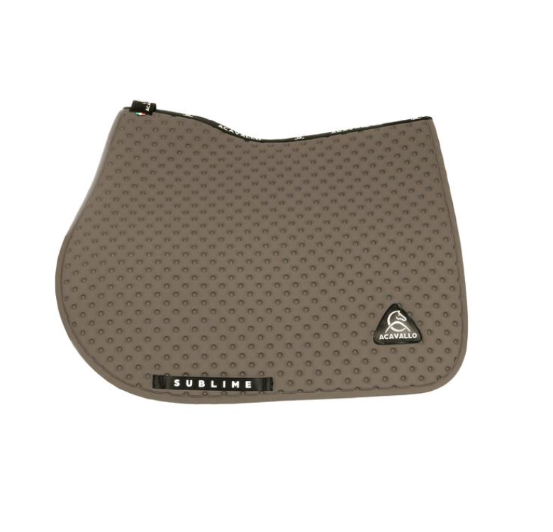 Acavallo Point jumping saddle pad Terra. In thermoformed technical fabric and bamboo fibres