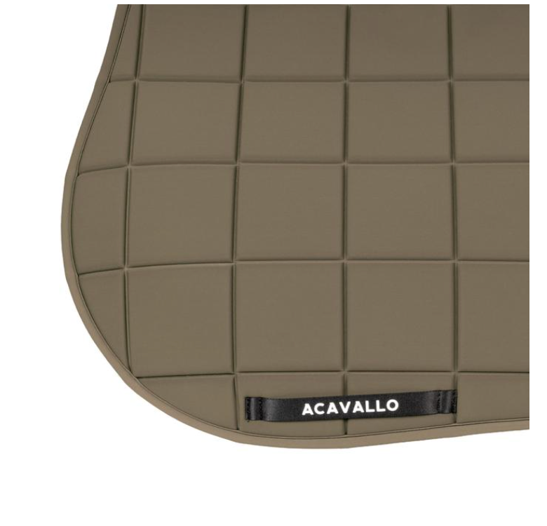 Acavallo Square jumping saddle pad Terra. In thermoformed technical fabric and bamboo fibres
