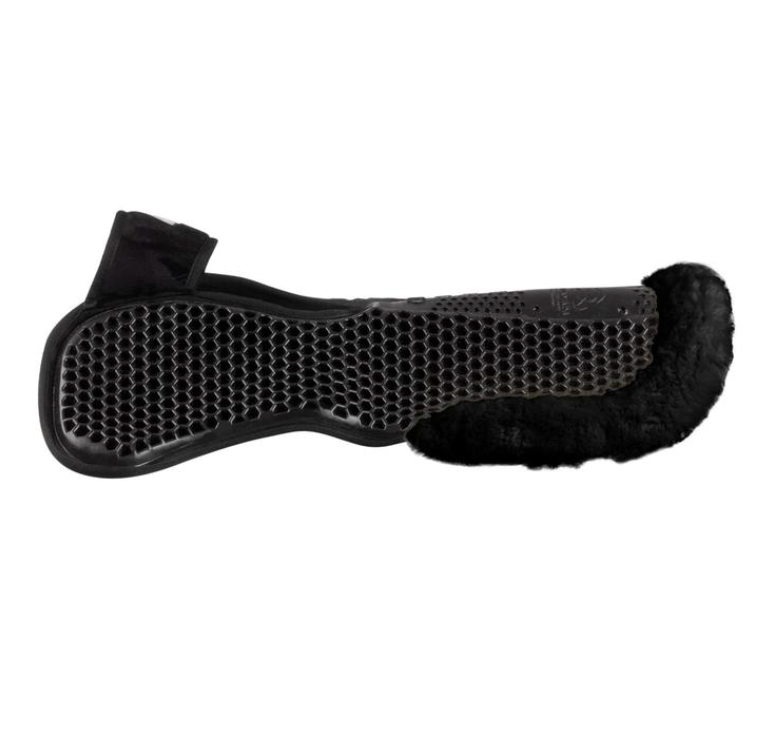 Acavallo Withers free shape pad in memory foam and suede with rear sheepskin and Hexagonal gel
