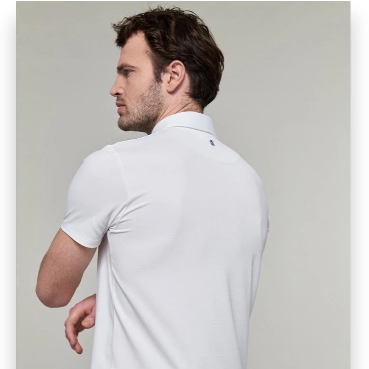 Dada Sport Blue - Short-sleeved competition equestrian polo
